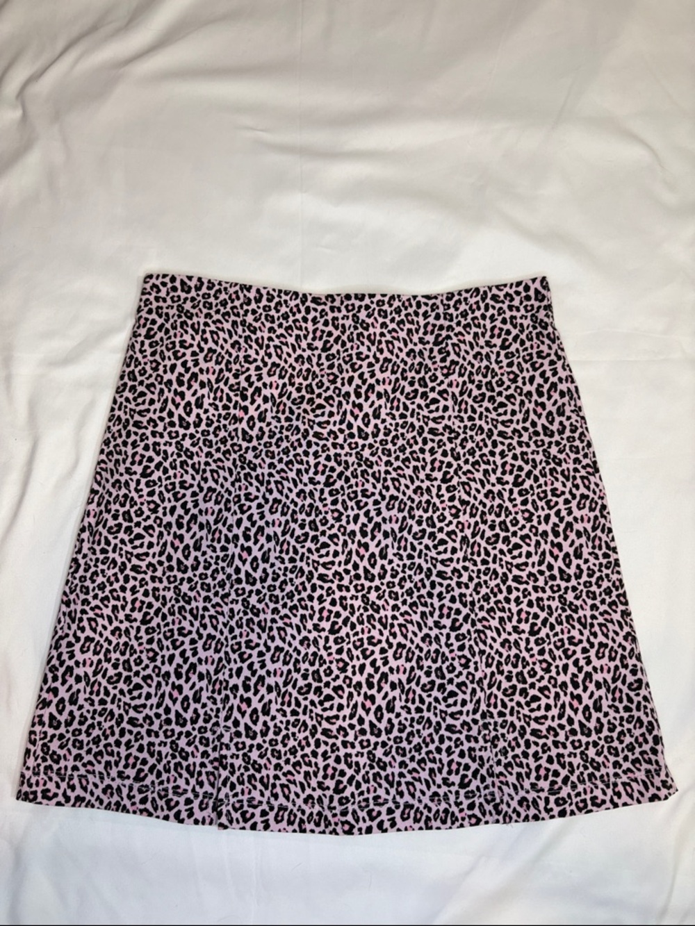 NWT Pink Black Leopard Cheetah Animal Print Slit Mini Skirt Stretch Topshop US 6